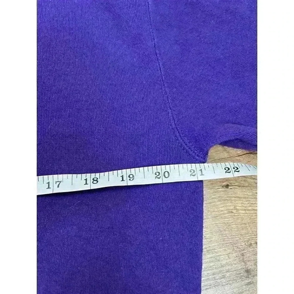 Vtg 90's Ashland University Embroidered Sweatshirt Purple Russell Athletics M - Picture 8 of 13